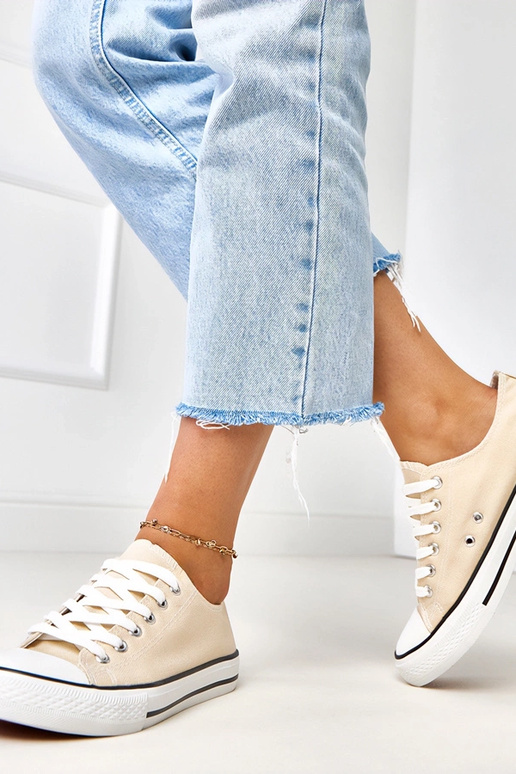 Beige klassieke dames sneakers Zurhat