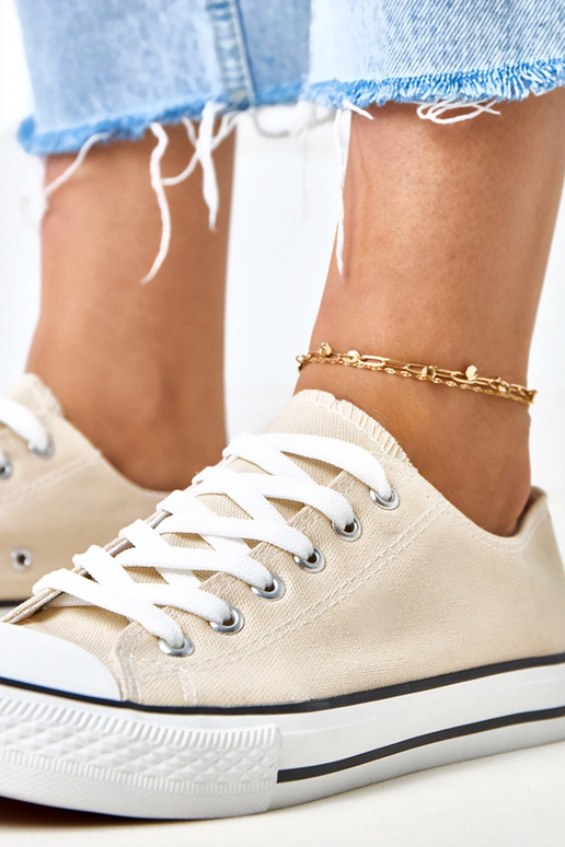 Beige klassieke dames sneakers Zurhat