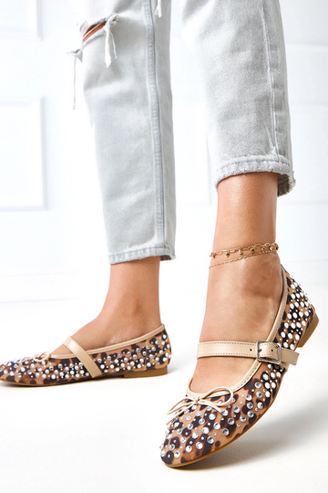Leopardprint netbalerina's met kristallen Elasida 2