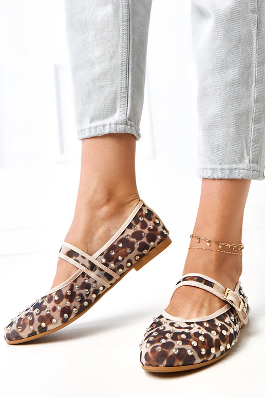 Leopardprint netbalerina's met...