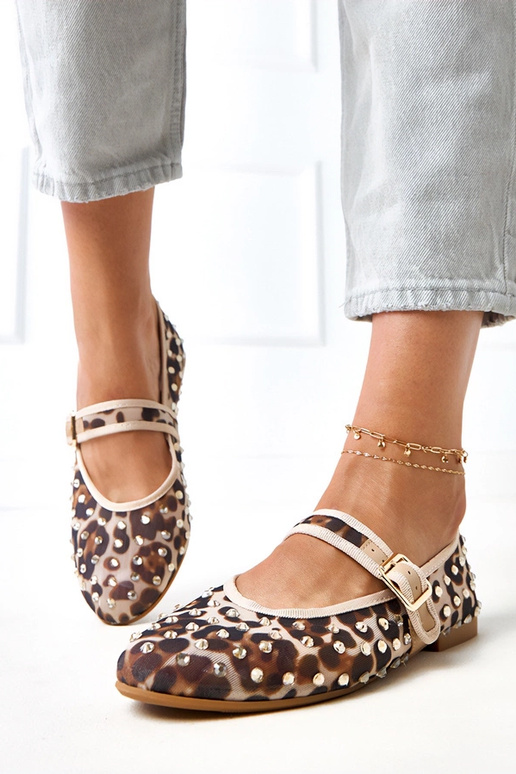 Leopardprint netbalerina's met...