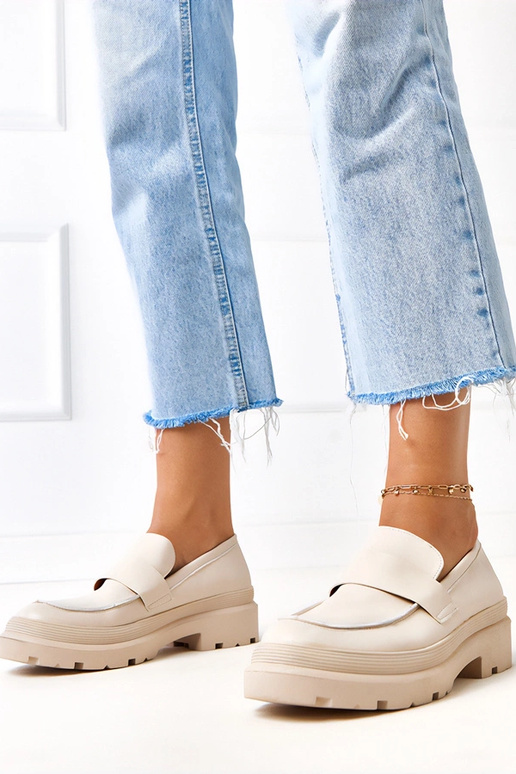 Beige moccasins van kunstleer Seraphin