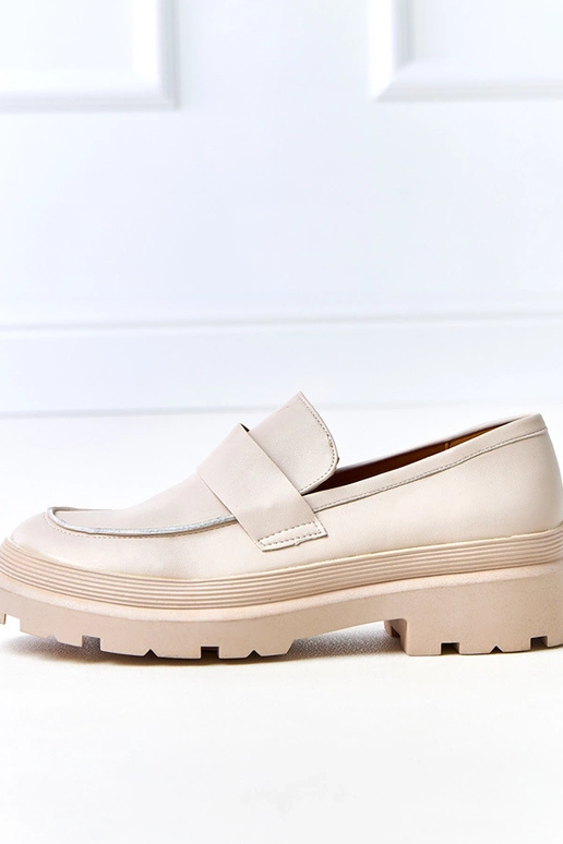 Beige moccasins van kunstleer Seraphin