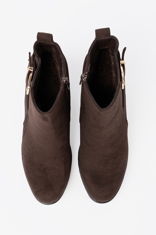 donker bruin enkel laarzen met decoratieve gesp