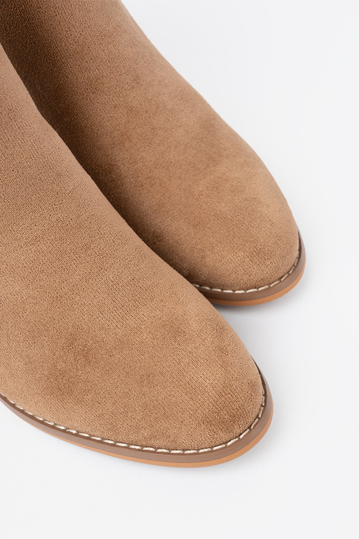 Stijlvol laarzen In odcieniu helderbruinm ze goudenm detalem