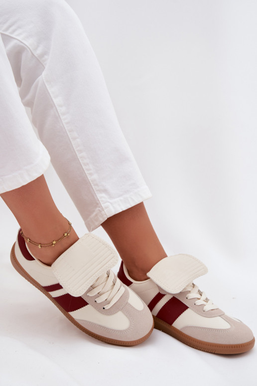 Laag Sneakers model schoenen DamesINyIniniętym Językiem bordeaux Ardira