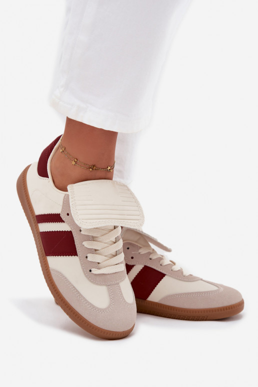 Laag Sneakers model schoenen DamesINyIniniętym Językiem bordeaux Ardira