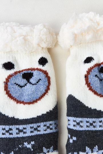 Grafietkleurige sokken met...