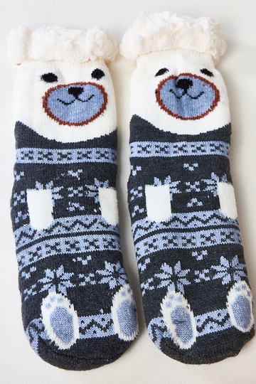 Grafietkleurige sokken met... 2