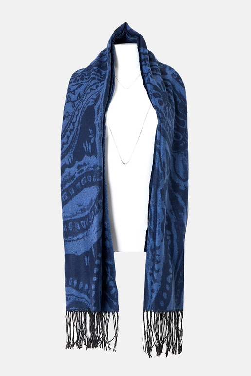 Zwart-bruin sjaal met bloemen Colonie