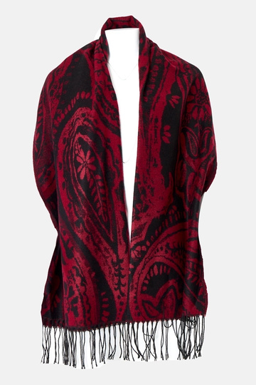 Rood-zwart sjaal met...