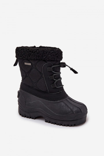 Warme kinder sneeuwlaarzen in zwart Big Star OO374073
