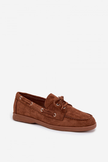 schoenen dames mocassins met stijlvolle details bruine kleur Calivra 2