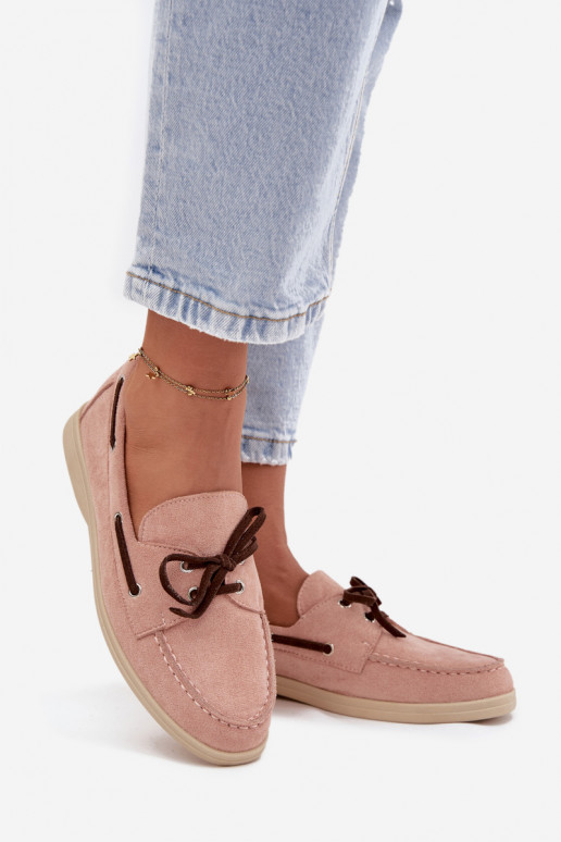 schoenen dames mocassins met stijlvolle details Lichtroze tint Calivra