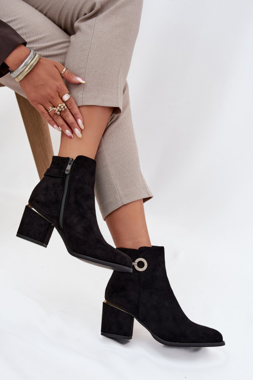 opInarmen Dameslaarzen Ze gouden kleurmi Detalami met hakken zInart Dorisse