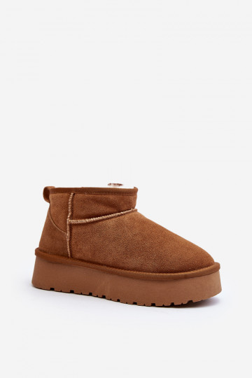 In de mode van suède Laag SneeuIn laarzen bruine kleur Nucca 2