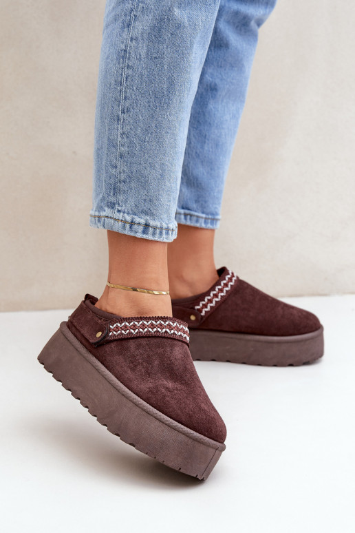 SneeuIn laarzen Met sierlijk Haftem CzekoladoIne Selithria