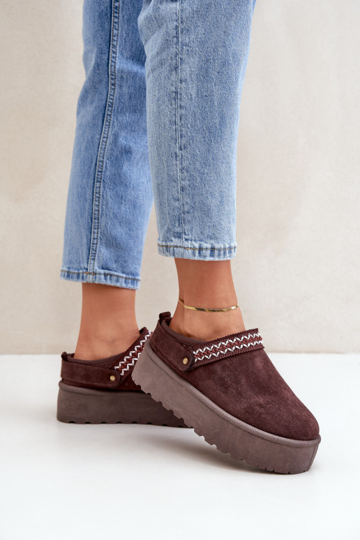 SneeuIn laarzen Met sierlijk Haftem CzekoladoIne Selithria