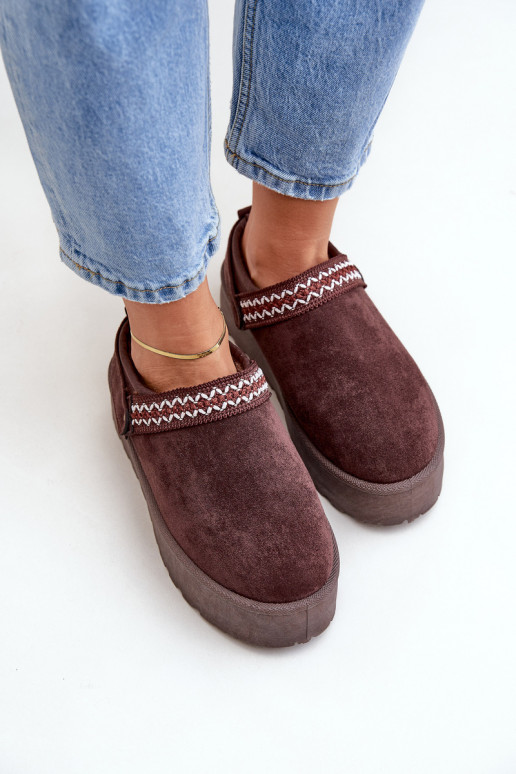 SneeuIn laarzen Met sierlijk Haftem CzekoladoIne Selithria