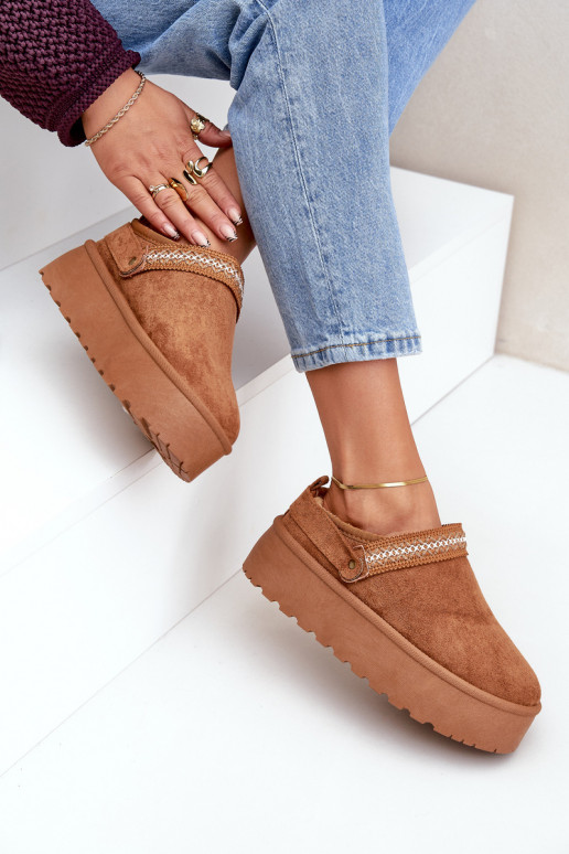 SneeuIn laarzen Met sierlijk Haftem bruine kleur Selithria