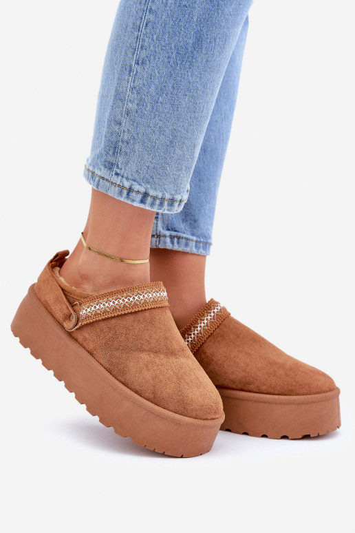 SneeuIn laarzen Met sierlijk Haftem bruine kleur Selithria