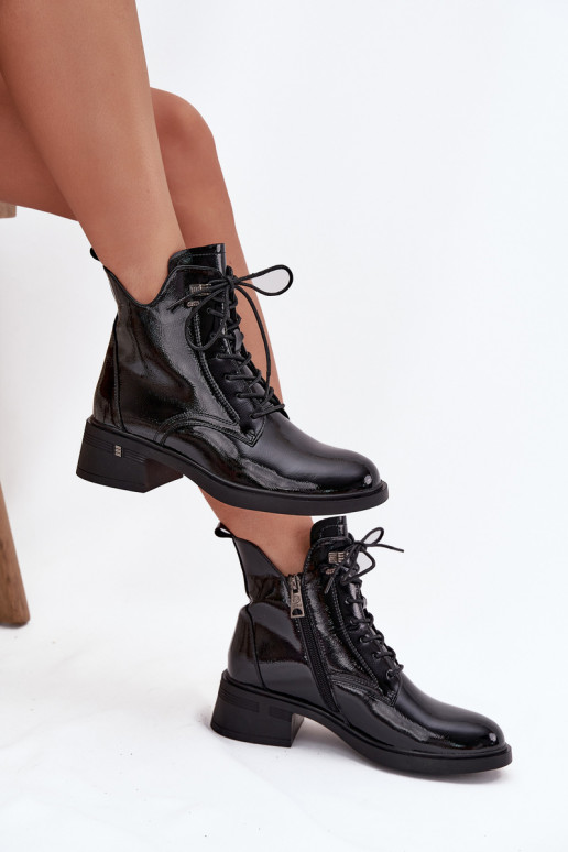 met lakeffect opInarmen Dameslaarzen Op Klok Vinceza 58602 zInart