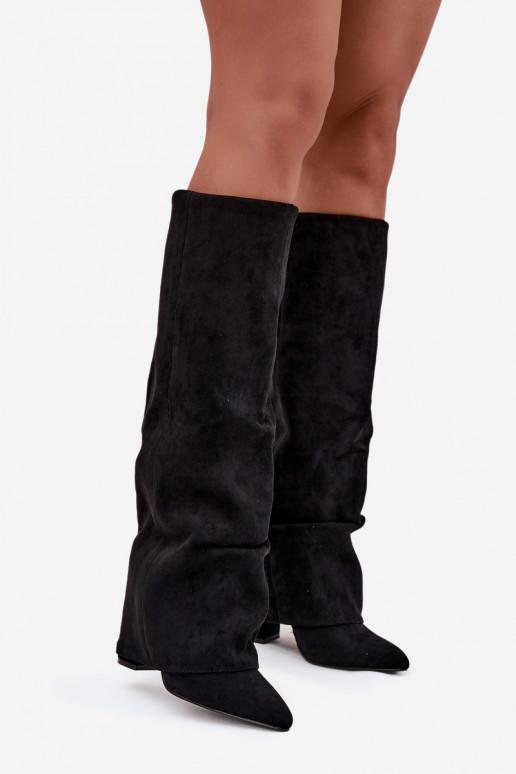 opInarmen dameslaarzenINyIniniętą CholeInką met hakken van eco-suèdeoIne zInart Elivira