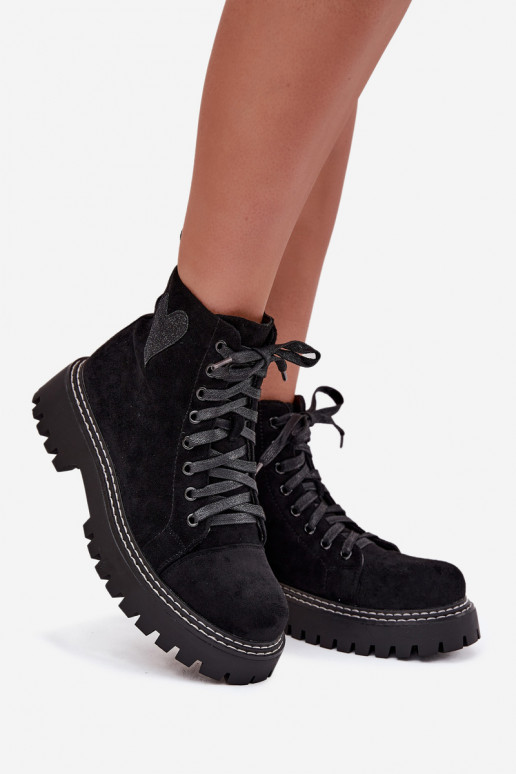 Dameslaarzenmet glanUilenm Hartenm zInart Opriri