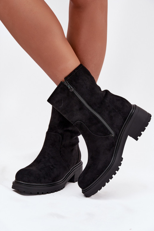 opInarmen Dameslaarzen Op een lage hak zInart Mirellea