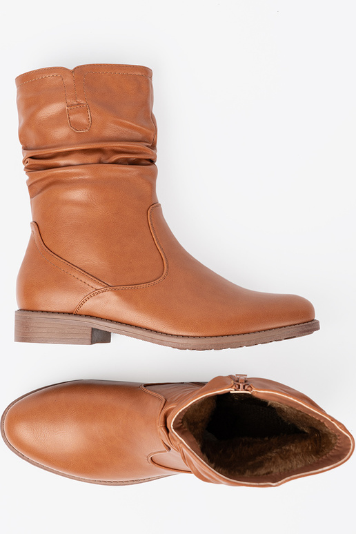 KomfortoIne laarzen karmeloIne z marszczeniami