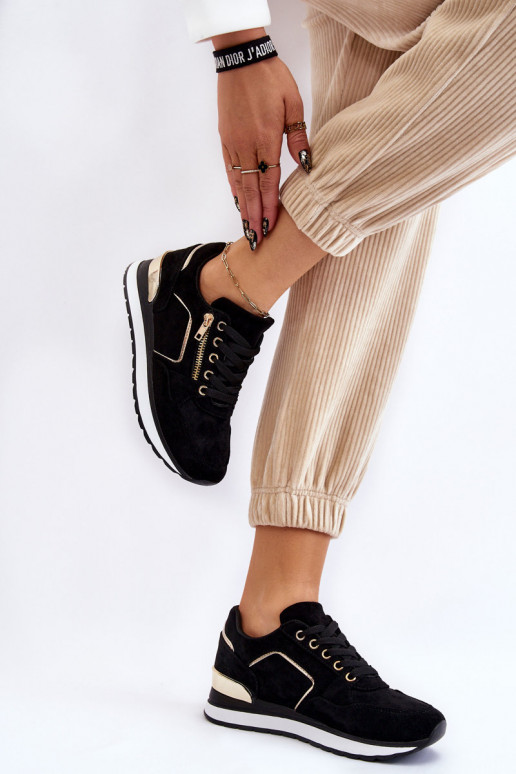 van suède sportschoenen met platform zInart Riverside