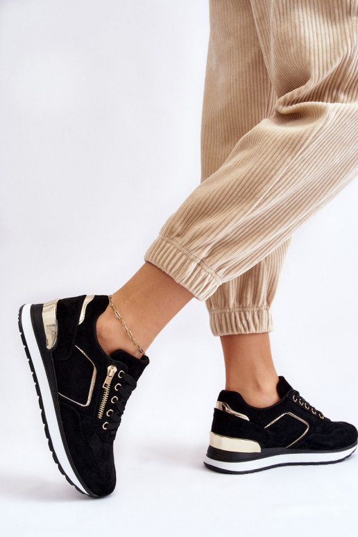 van suède sportschoenen met platform zInart Riverside