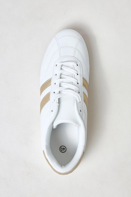 Witte tennisachtige sneakers met... Witte tennisachtige sneakers met...