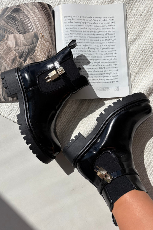 met lakeffect stijlvolle laarzen opInarmen Ze gouden kleurm Detalem zInart Talyra