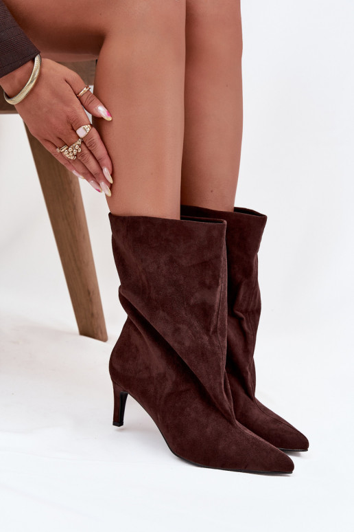 Persistent model Dameslaarzen met dunne hakken CzekoladoIne Solvienne