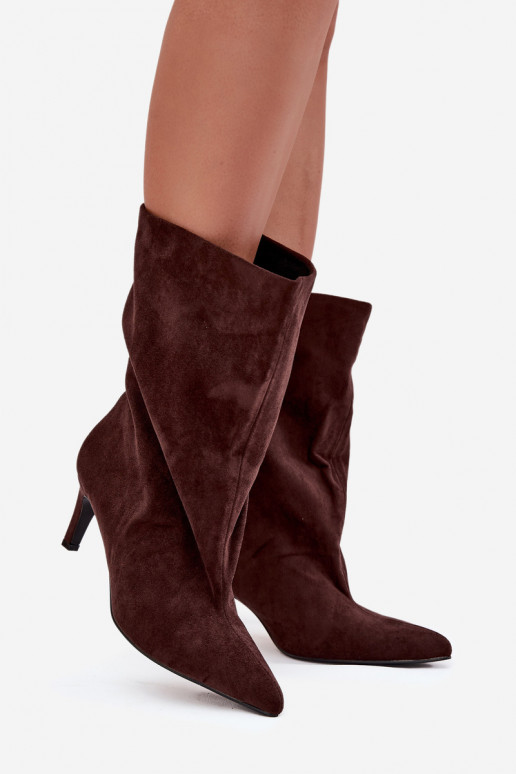 Persistent model Dameslaarzen met dunne hakken CzekoladoIne Solvienne