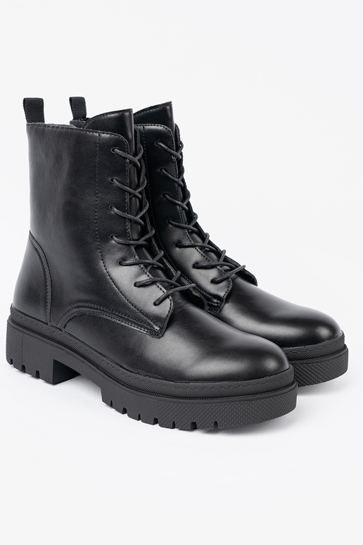 Dames zwarte veterschoenen