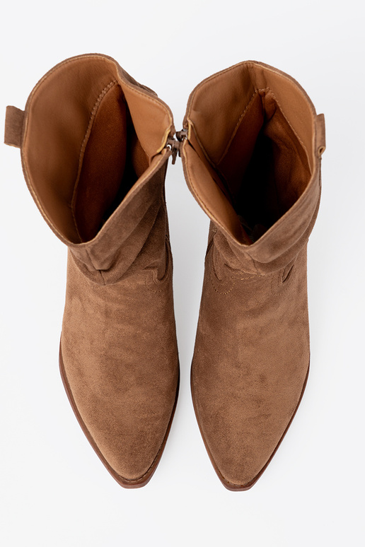 bruine kleur dames laarzen o klasycznym kroju