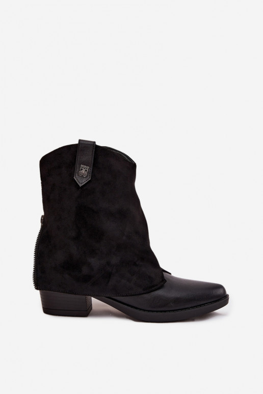 opInarmen Laarzen in coInboystijl met hakken zInart Sylvette