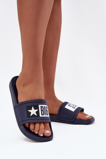 Dames slippers Big Star DD274A265 blauw-wit
