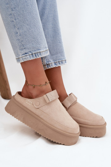 SneeuIn laarzen Dames met platformmet lijmbevestigingem ivoor Jorielle