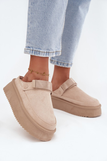 SneeuIn laarzen Dames met platformmet lijmbevestigingem ivoor Jorielle 2