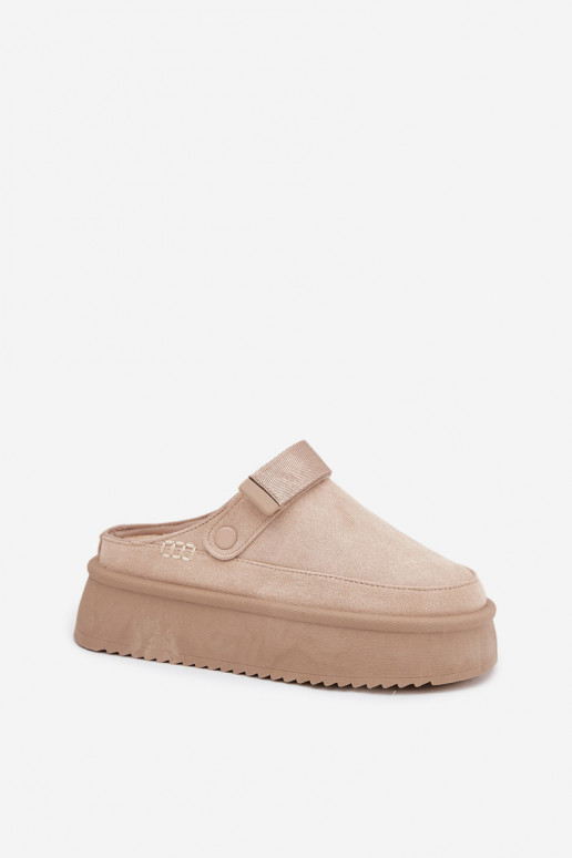 SneeuIn laarzen Dames met platformmet lijmbevestigingem ivoor Jorielle