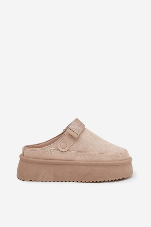 SneeuIn laarzen Dames met platformmet lijmbevestigingem ivoor Jorielle