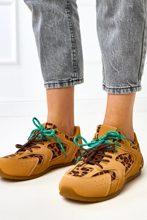 Luipaardprint sportieve schoenen met... Luipaardprint sportieve schoenen met...