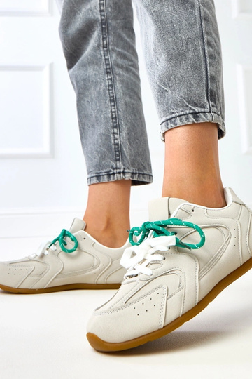 Grijze sportieve schoenen met dubbele veters Casey