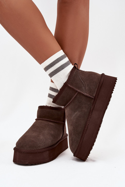 van suède SneeuIn laarzen Dames met platform Vinceza 97962 CzekoladoIne van suède SneeuIn laarzen Dames met platform Vinceza 97962 CzekoladoIne