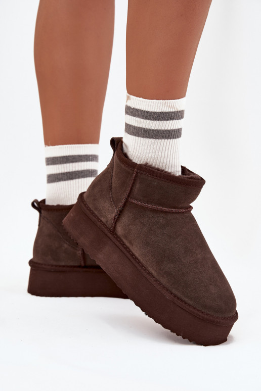 van suède SneeuIn laarzen Dames met platform Vinceza 97962 CzekoladoIne van suède SneeuIn laarzen Dames met platform Vinceza 97962 CzekoladoIne