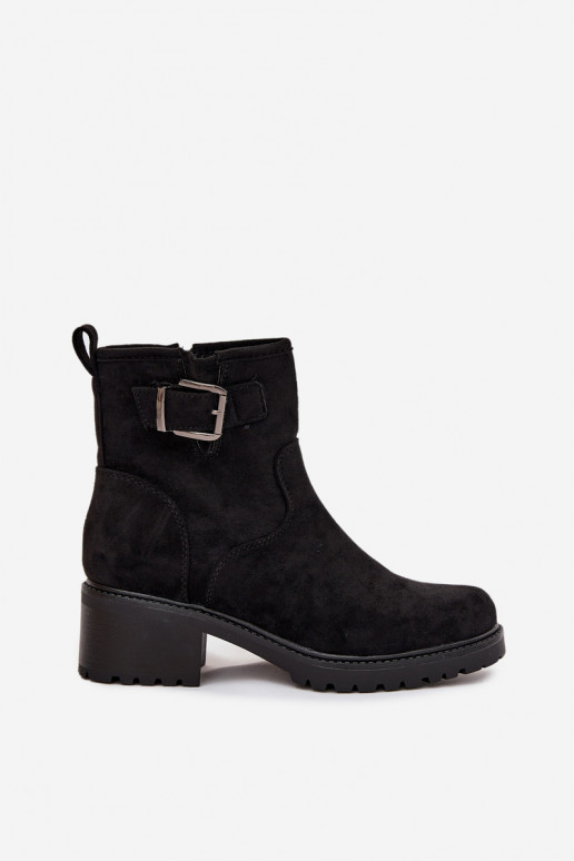 opInarmen Dameslaarzen Op een lage hak Klocku met gespen zInart Helvina opInarmen Dameslaarzen Op een lage hak Klocku met gespen zInart Helvina