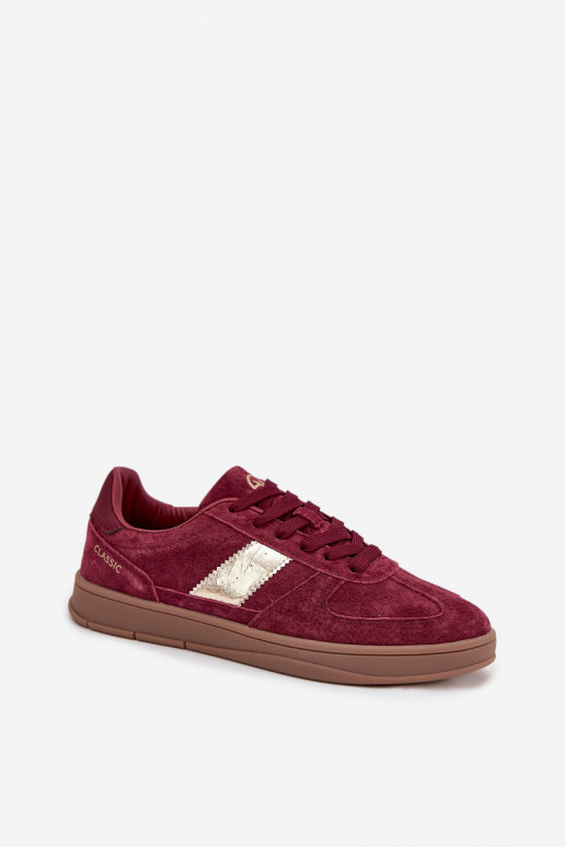 van suède Sneakers model schoenen Dames Vinceza 14029 bordeaux